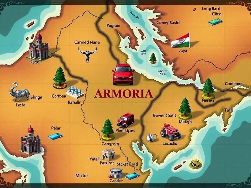 Archero Epoch game map showing locations inspired by Indian kingdoms