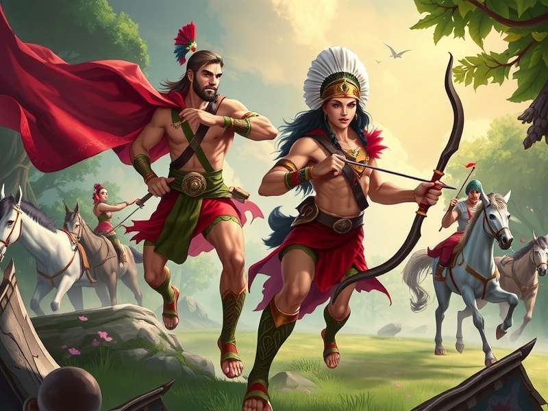 Archero Epoch game banner featuring Indian warrior characters in action
